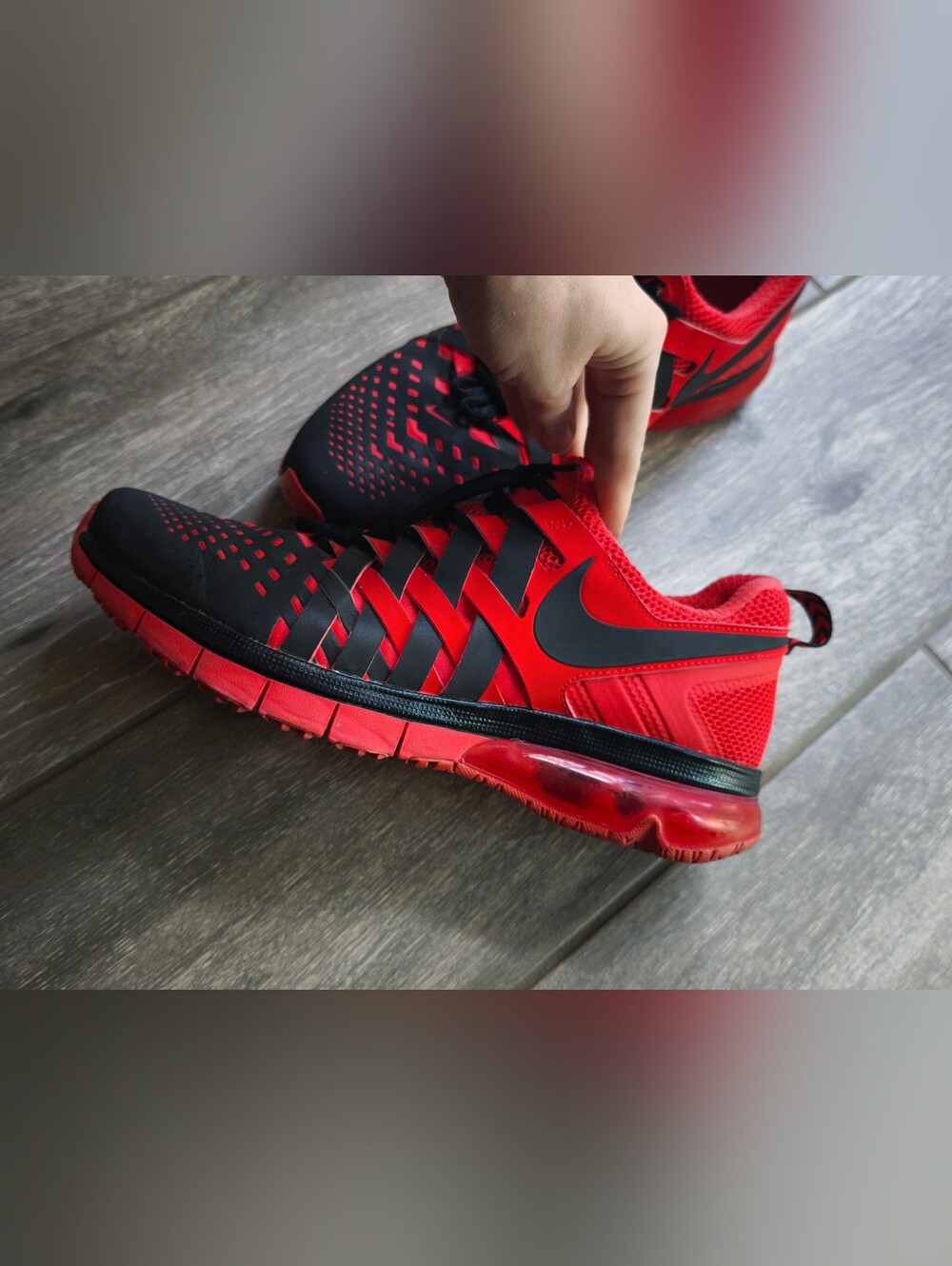 Nike Free Trainer 5.0 Fingertrap Red Black Men's 10.5 Cross Training Shoes